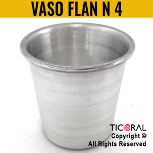 VASO FLAN ALUMINIO CON BORDE N.4 ALTURA 6.5CM X 1